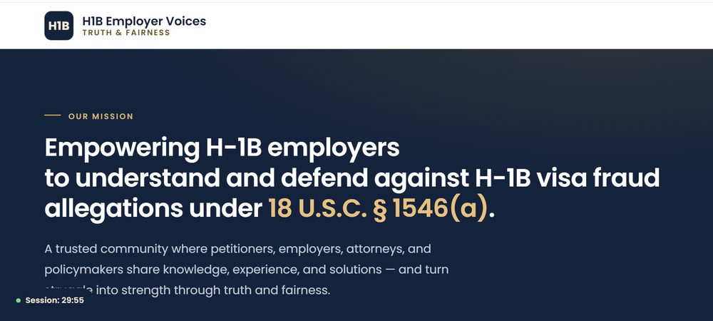 H1B Employer Voices screenshot